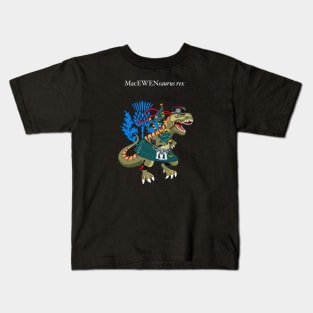 Clanosaurus Rex MacEWENsaurus rex Plaid MacEwen Scotland Ireland Family Tartan Kids T-Shirt